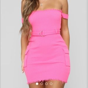 Fashion nova hot pink dress